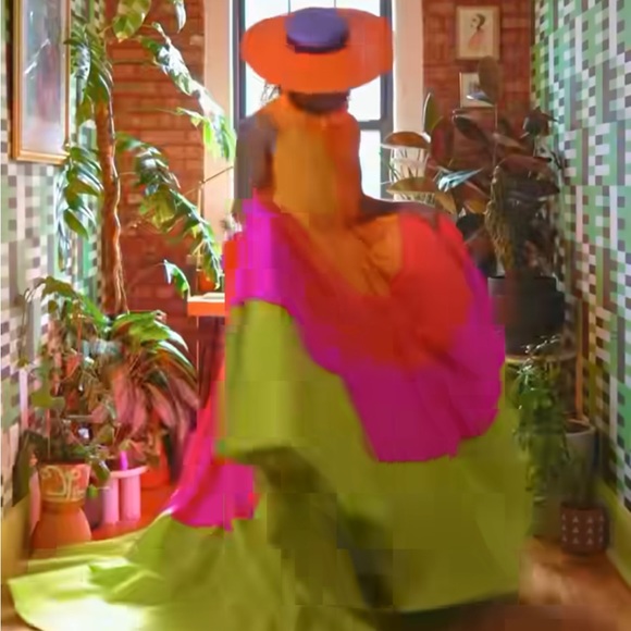 Christopher John Roger’s Silk Faille Colorblock Maxi Skirt In sizes 4-8 please. - Picture 3 of 8